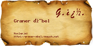Graner Ábel névjegykártya